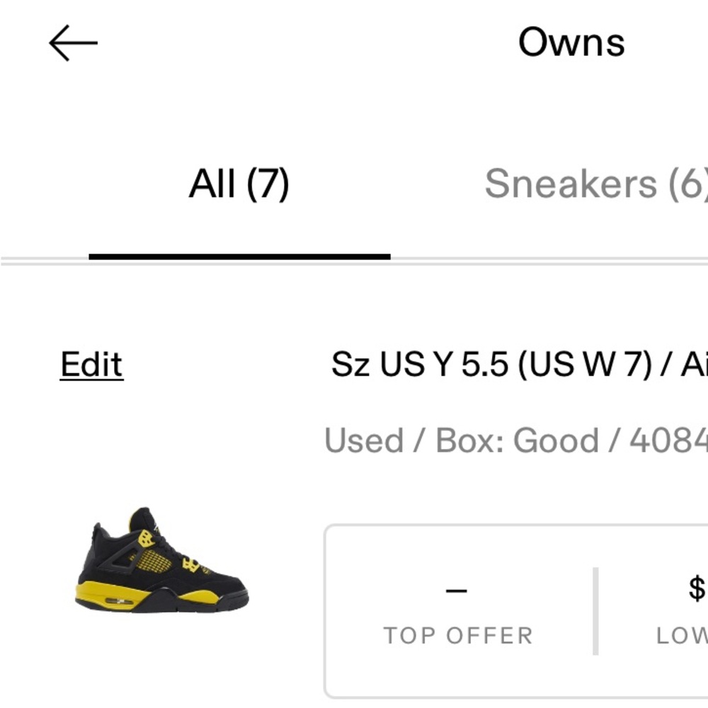 Jordan 4 Thunders - Picture 5 of 5